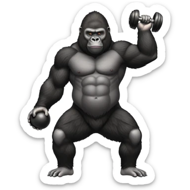 Gorilla kettlebell  sticker