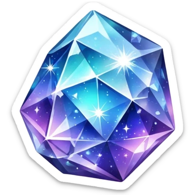 Crystal Mineral Galaxy Sparkle sticker