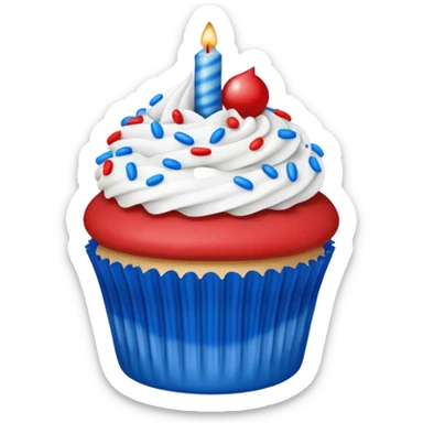 4th of july cupcake sticker