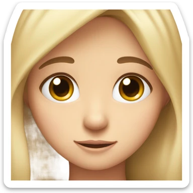 Shy wondering face ￼ sticker