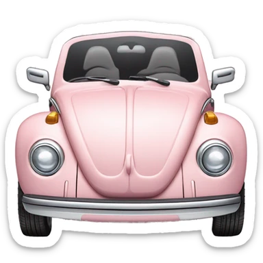 2019 Pastel pink Volkswagen beetle bug convertible  sticker