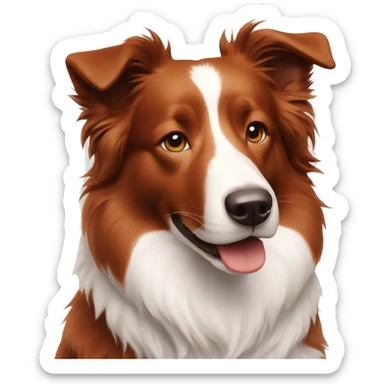 red border collie sticker