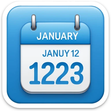 January 12 calendar icon sticker