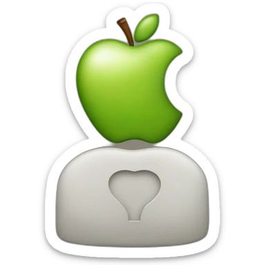 a an who love the apple company sticker