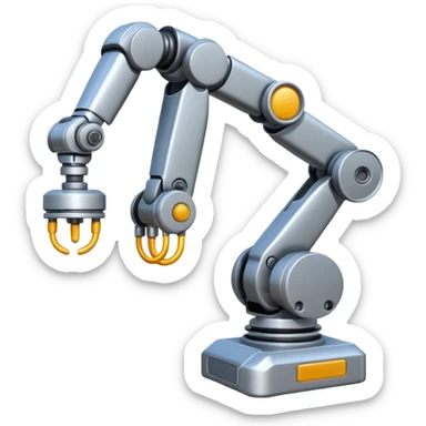 emoji about smartfactory with robot arm and AGV sticker