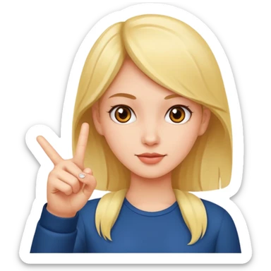 Ein Mädchen was Mittel Finger zeigt  sticker