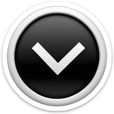 Black circle with a check mark on it sticker