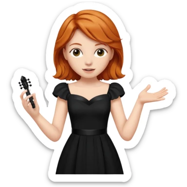 Ginger haired female conducting music sticker