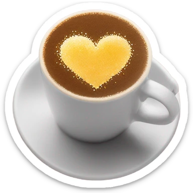 salting a heart over a cup of iced americano sticker