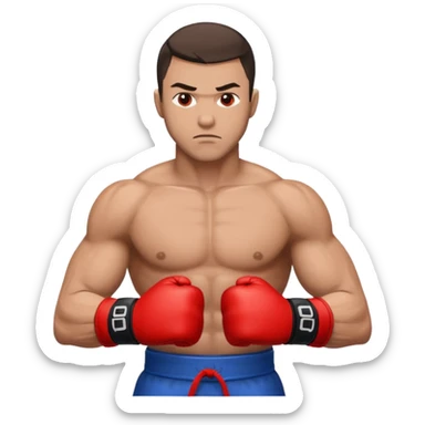 Un gusnte rojo de artes marciales mixtas  sticker