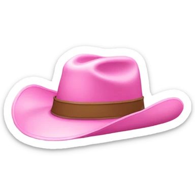 Cowboy hat emoji but the hat is pink sticker