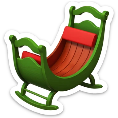Cradles green and red color sticker
