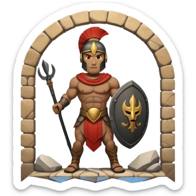 Spartan soldier house sticker