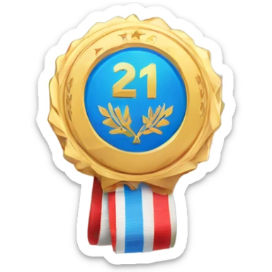 Medal that says winner sticker