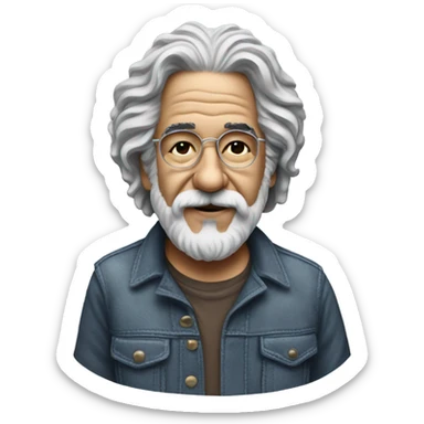 Photorealistic Jerry garcia sticker