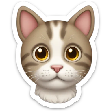 Gato con ojitos tiernos sticker