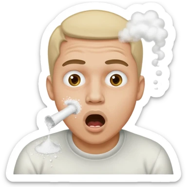 Guy snorting cocaine emoji sticker