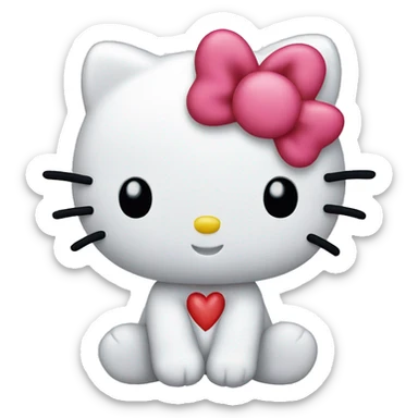 hello kitty heart sticker