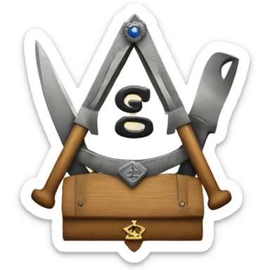 Masonic G with the tools sticker