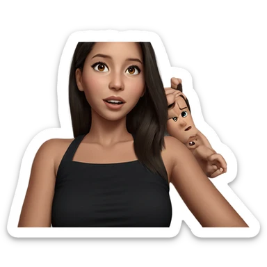 realistic portrait of girl sticker