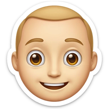 Give me a emoji character with a huge forehead sticker