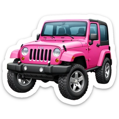 Raspberry pink all over jeep wrangler 4 door  sticker