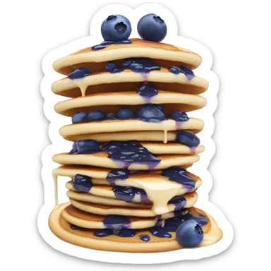 Blueberry pancakes  sticker
