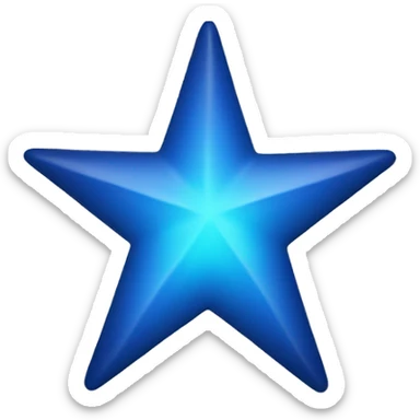 Blue star sticker