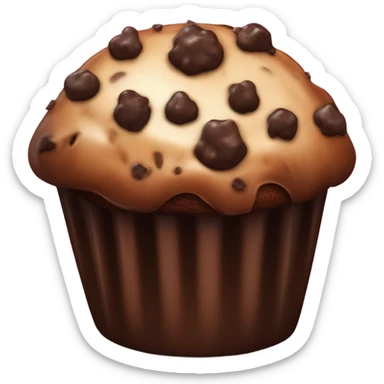 Muffin chocolate sticker