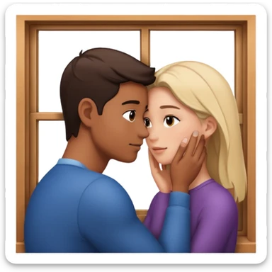 intimate moment by the window sticker