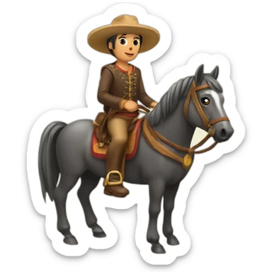 Tú vieja montada a caballo sticker