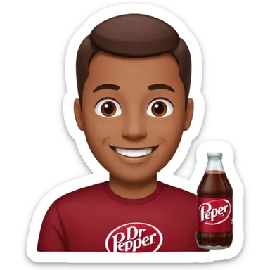Dr Pepper man sticker