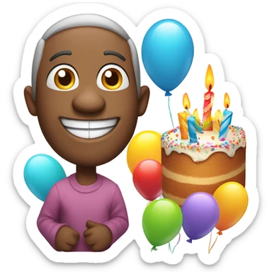 My emoji saying happy birthday  sticker