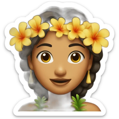 hula girl sticker