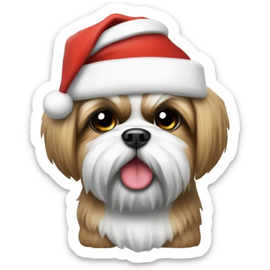 Shi-Tzu with Santa hat sticker