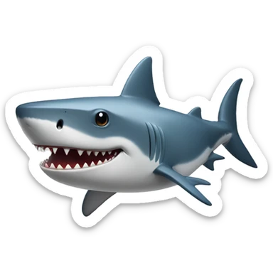 Shark with a top hat sticker