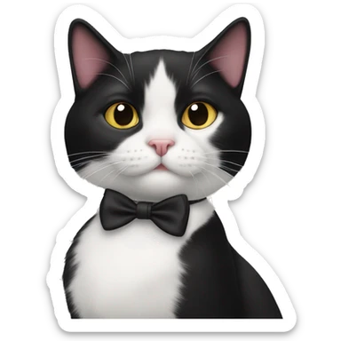 Black and white tuxedo cat sticker