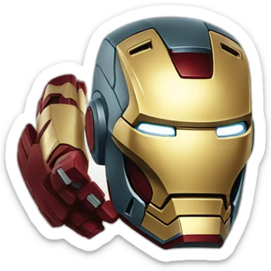 Smile emoji of Ironman sticker