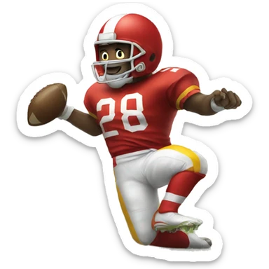 Ronald kicking football sticker