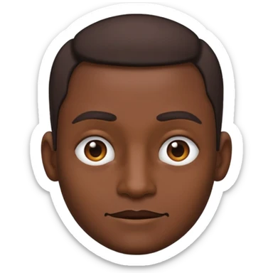 Emoji Sigma con una mandíbula muy marcada y con una ceja levantada y la otra abajo sticker