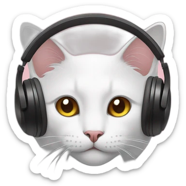 A Cat Listening To Music sticker