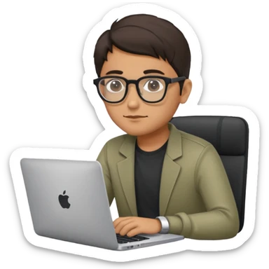 It's like a developer sitting in front of a laptop sticker