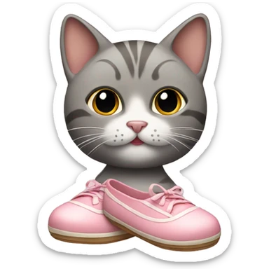 Cat with ballerina shoes  sticker