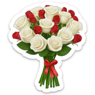 White rose bouquet with kitkat chocolates  sticker