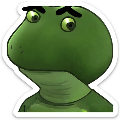 Fat red head girl with bangs sticker