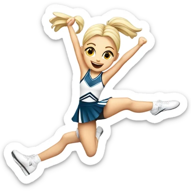 White-Jumping-Splits-Cheerleader-blonde-pigtails sticker