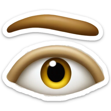 Create an emoji of a face pulling down its lower eyelid with one finger, a skeptical expression typically used to show disbelief or suggest someone is lying. sticker