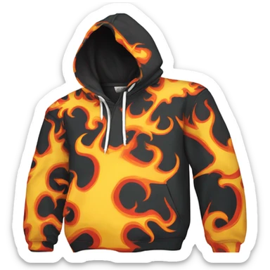 Flames hoodie  sticker