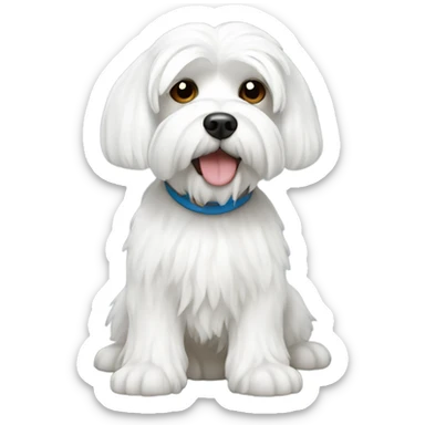 white maltese sticker
