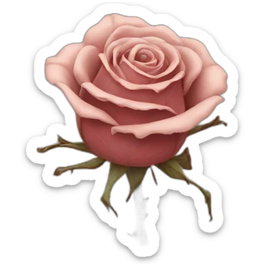 Withered rose sticker